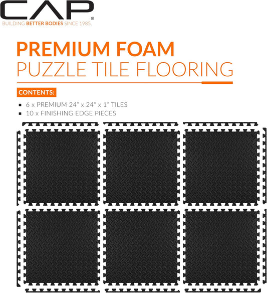 CAP 24-Inch Interlocking EVA Foam Puzzle Exercise Mat, 1-Inch