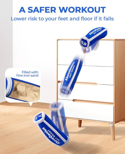 Soft Hand Weights Set (1 lb, 2 lb, 3 lb Pairs) for Kids, Teens, Adults