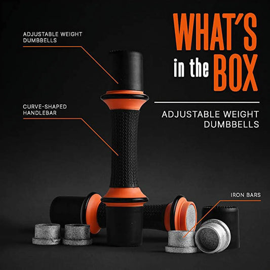 7 Lbs. Dumbbell Weight Set - Adjustable Weight All-In-One Versatile Dumbbells for Women, Non-Slip Neoprene Ideal for Common Movement and Multi Functional Exercise, Home Gym Training