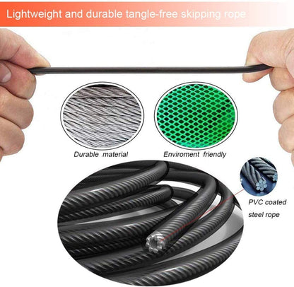 Adjustable Speed Jump Rope, Set of 2 for Parent and Child (Ball Bearings, Memory-Foam Handles)