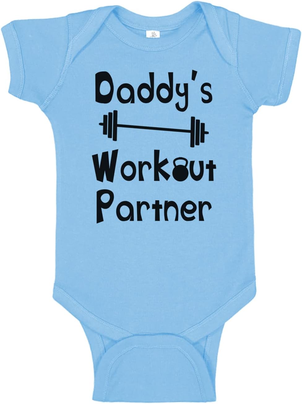 “Mommy’s or Daddys Workout Partner” Funny Baby Bodysuit | Family Fitness Outfit for Boys & Girls | Cute Active Baby Onesie