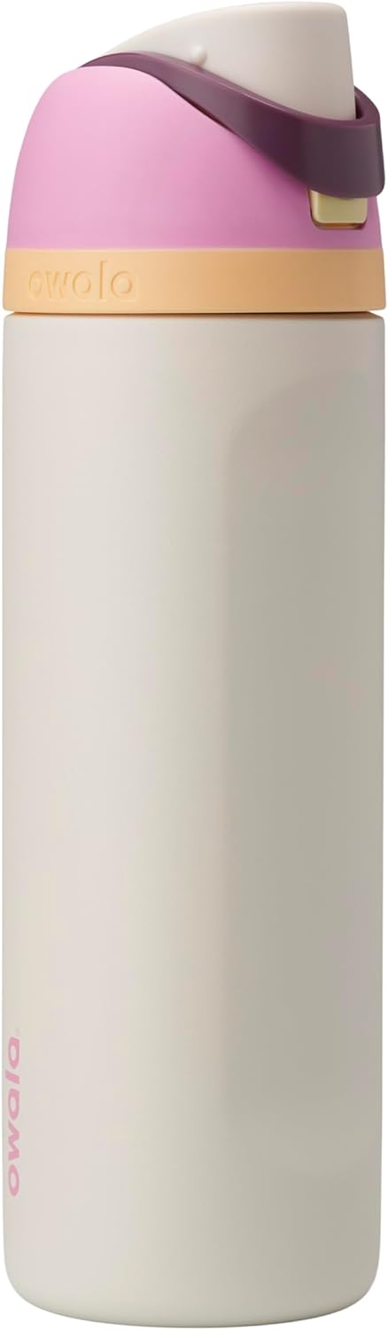 Owala FreeSip 24 oz Insulated Stainless Steel Water Bottle | Two-Way Spout with Built-In Straw & Carry Handle | Leak-Proof, BPA-Free, Triple-Layer Insulation