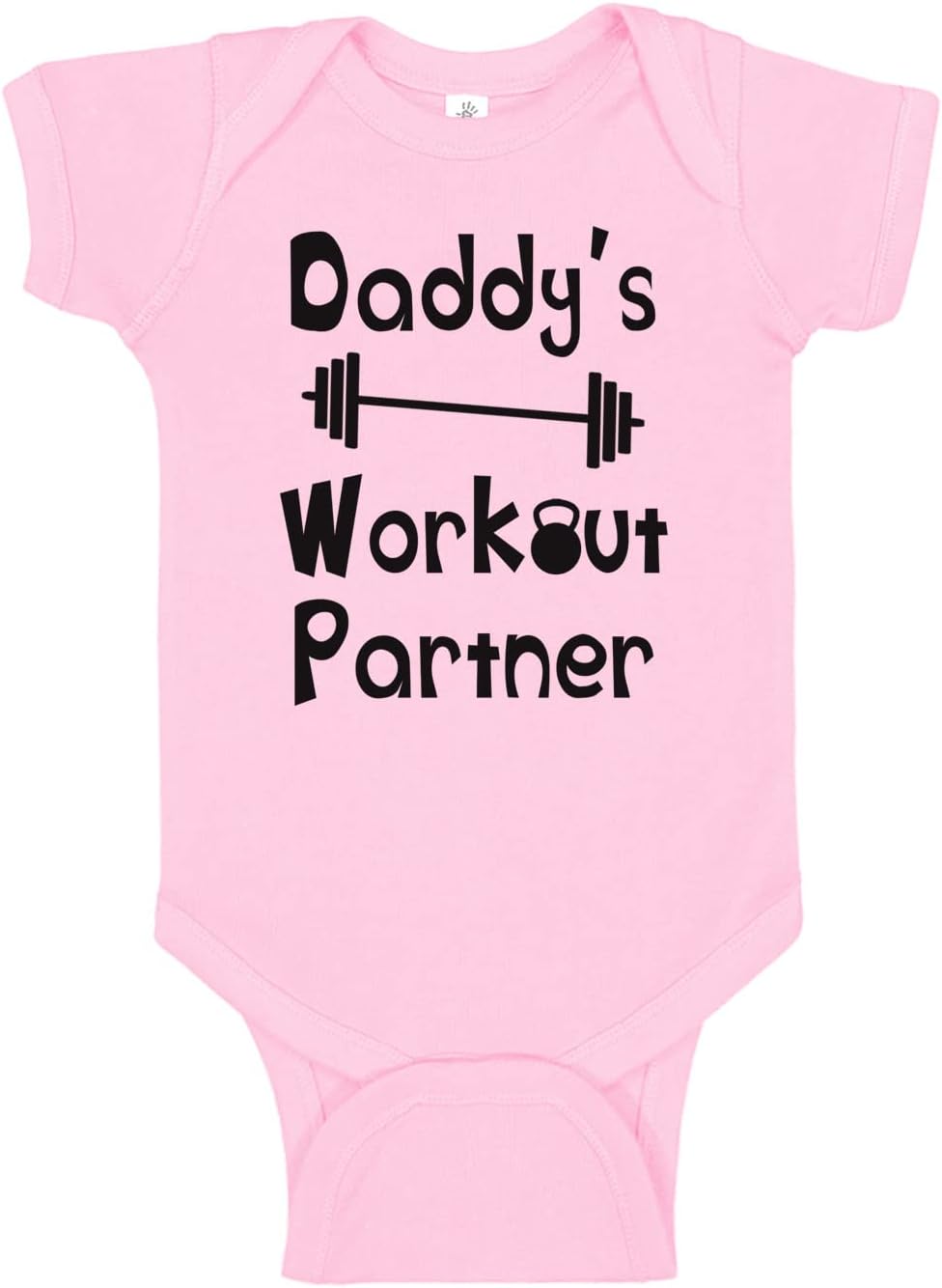 “Mommy’s or Daddys Workout Partner” Funny Baby Bodysuit | Family Fitness Outfit for Boys & Girls | Cute Active Baby Onesie