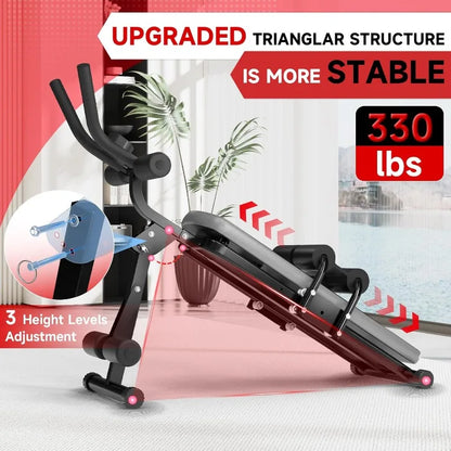 Bigzzia Ab Machine, Ab Workout Equipment Machine for Stomach Workout Foldable Abdominal Trainer