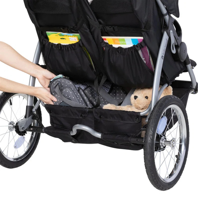Foldable 3 Wheel Multi-Child Stroller with Storage