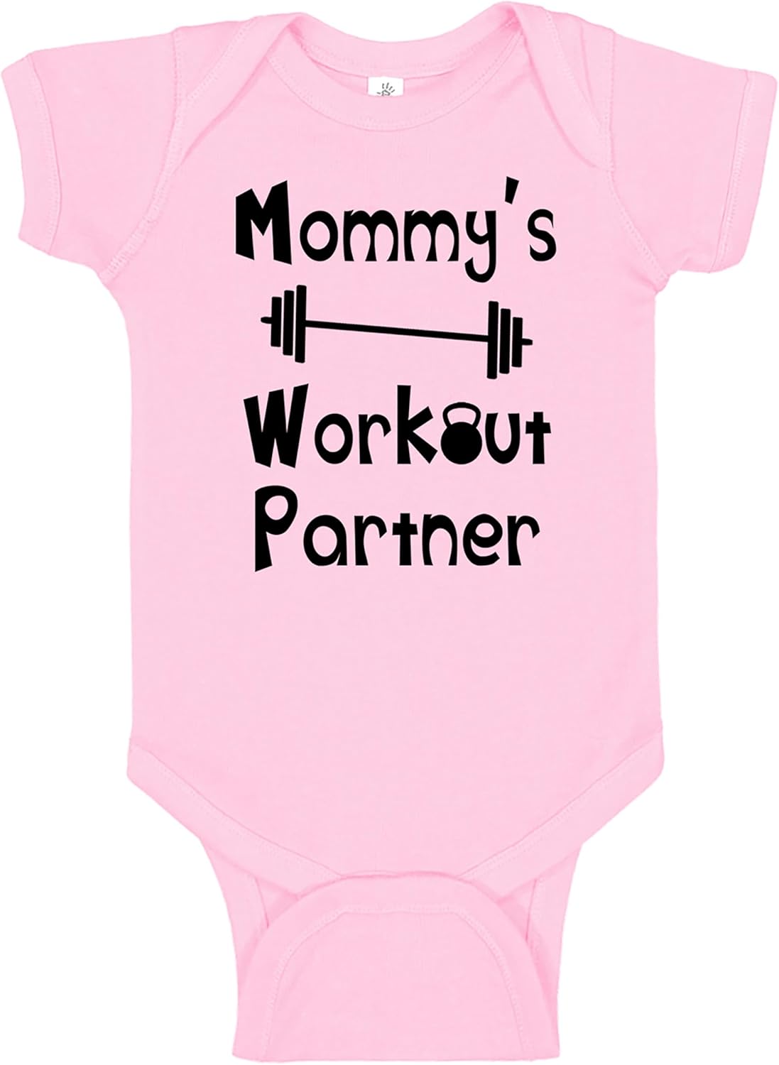 “Mommy’s or Daddys Workout Partner” Funny Baby Bodysuit | Family Fitness Outfit for Boys & Girls | Cute Active Baby Onesie