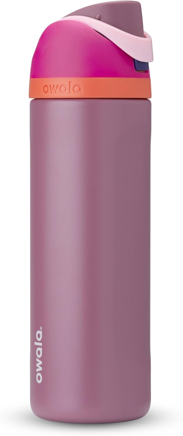 Owala FreeSip 24 oz Insulated Stainless Steel Water Bottle | Two-Way Spout with Built-In Straw & Carry Handle | Leak-Proof, BPA-Free, Triple-Layer Insulation