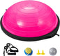 Half Exercise Ball Trainer | 23” or 26” Balance Trainer with Resistance Bands & Foot Pump | Stability Ball for Full-Body Home Workouts