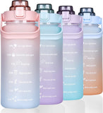 64 oz Motivational Water Bottle with Straw & Time Marker | Half-Gallon Leakproof BPA-Free Hydration Jug for Fitness, Gym, and Daily Use