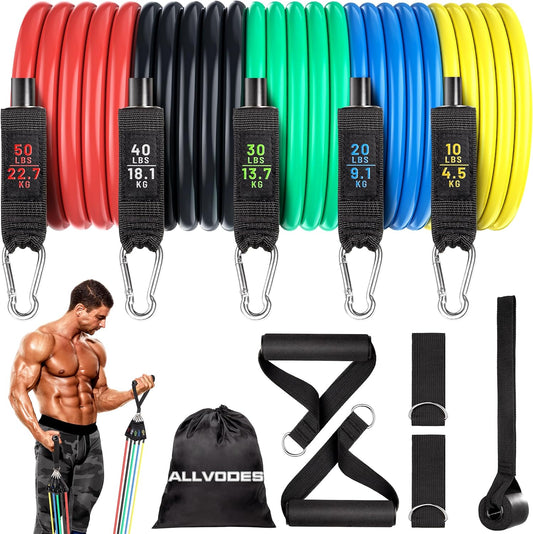 Resistance Bands, Resistance Band Set, Workout Bands, Exercise Bands for Men And