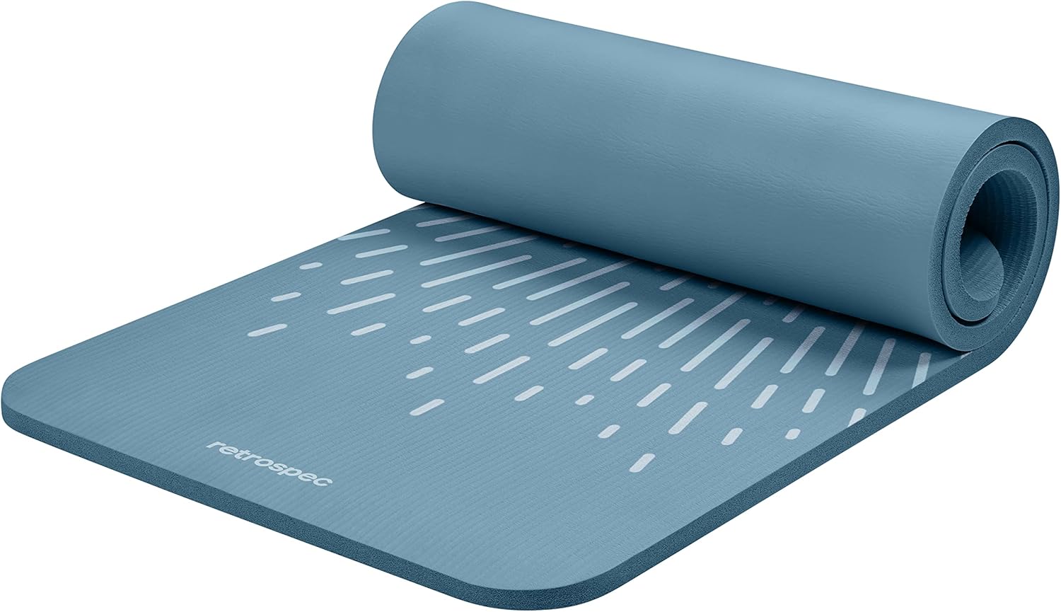 Extra-Thick Comfort Mat (1” Non-Slip, with Carry Strap) for Home Gym, Yoga, Pilates, Stretching, Floor & Fitness Workouts