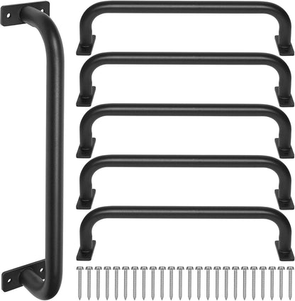 17 Inch Set of 6 Glossy Blue Steel Playground Handles - Playset Accessories Grab Handles, Swingset Safety Grab Bars, Indoor Monkey Bars for Jungle Gym, Playhouse, Climbing Frame