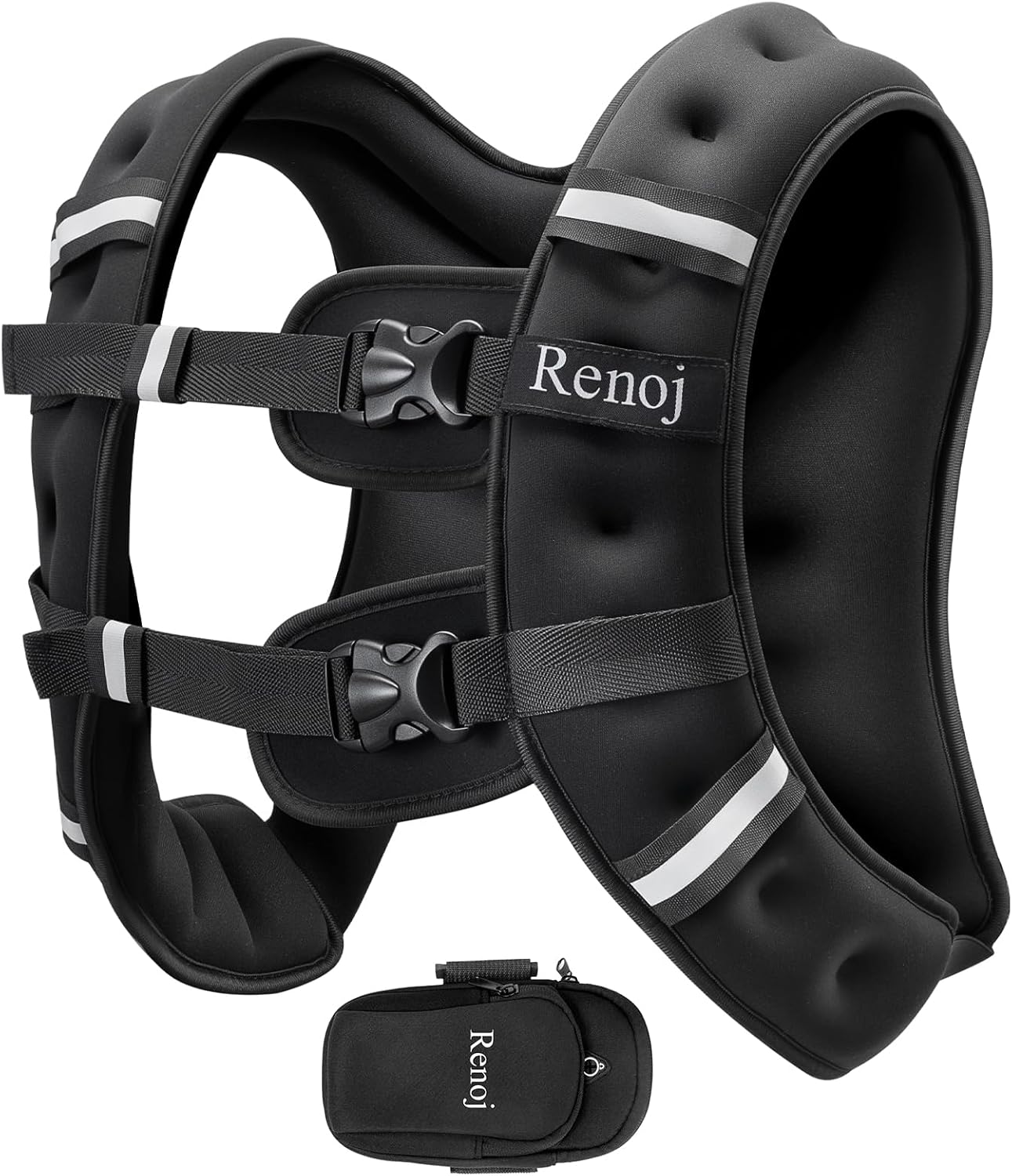 Weighted Vest for Walking, Running, and Training | 6–20 lb Adjustable Workout Vest with Reflective Strips & Pocket