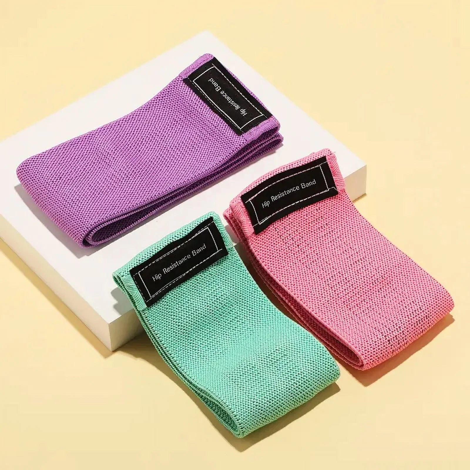 Fabric Resistance Bands for Legs and Butt Home Workout - Non Slip Booty Bands Set