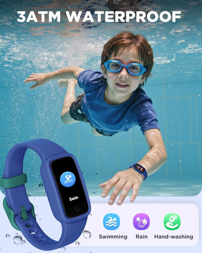Kid's Fitness Tracker, Vigor Fit Smart Fitness Tracker | 1.1" AMOLED Screen, 25 Sport Modes, Heart Rate & Sleep Monitor, Blood Oxygen Sensor, Smart Notifications, IP68 Waterproof