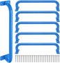 17 Inch Set of 6 Glossy Blue Steel Playground Handles - Playset Accessories Grab Handles, Swingset Safety Grab Bars, Indoor Monkey Bars for Jungle Gym, Playhouse, Climbing Frame