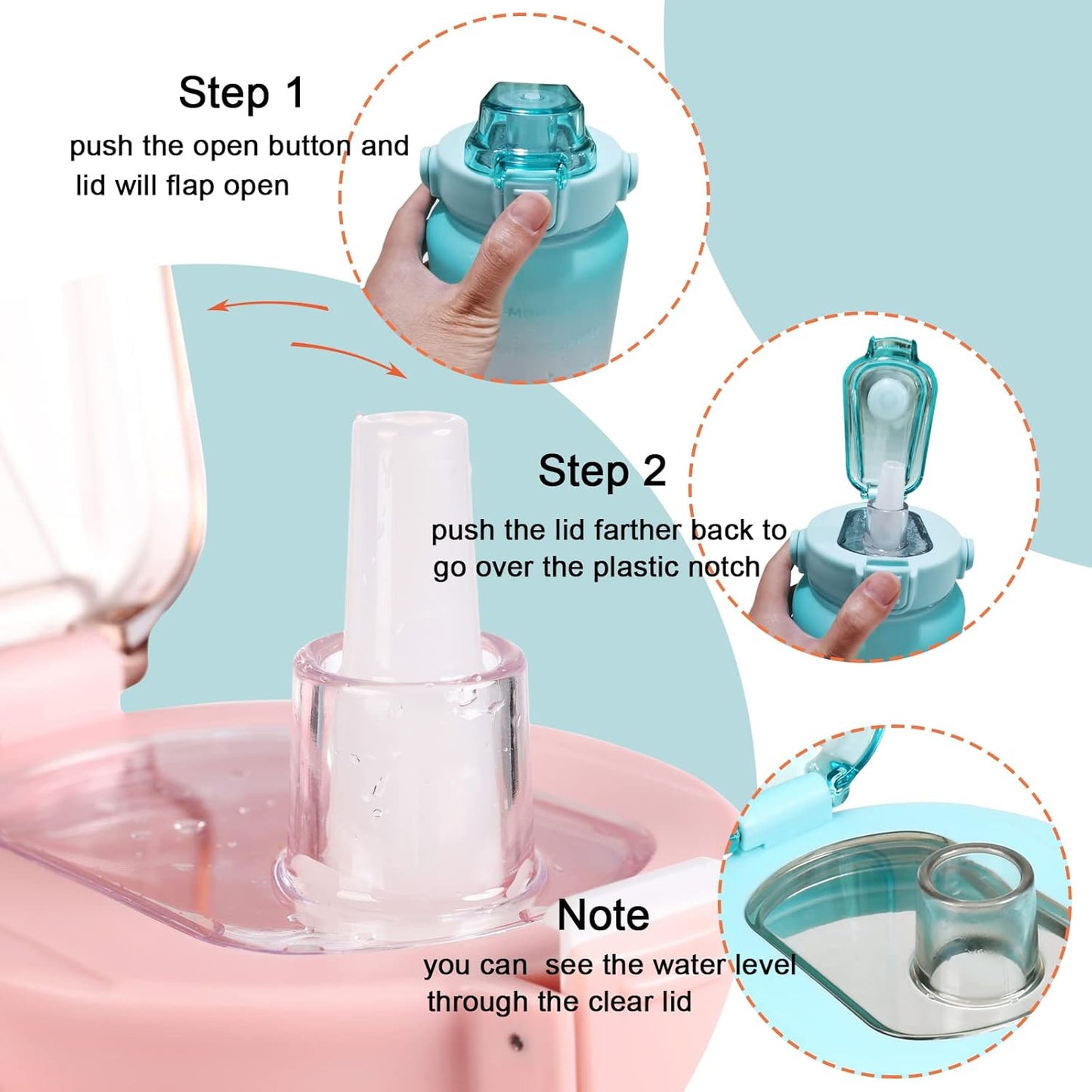 64 oz Motivational Water Bottle with Straw & Time Marker | Half-Gallon Leakproof BPA-Free Hydration Jug for Fitness, Gym, and Daily Use