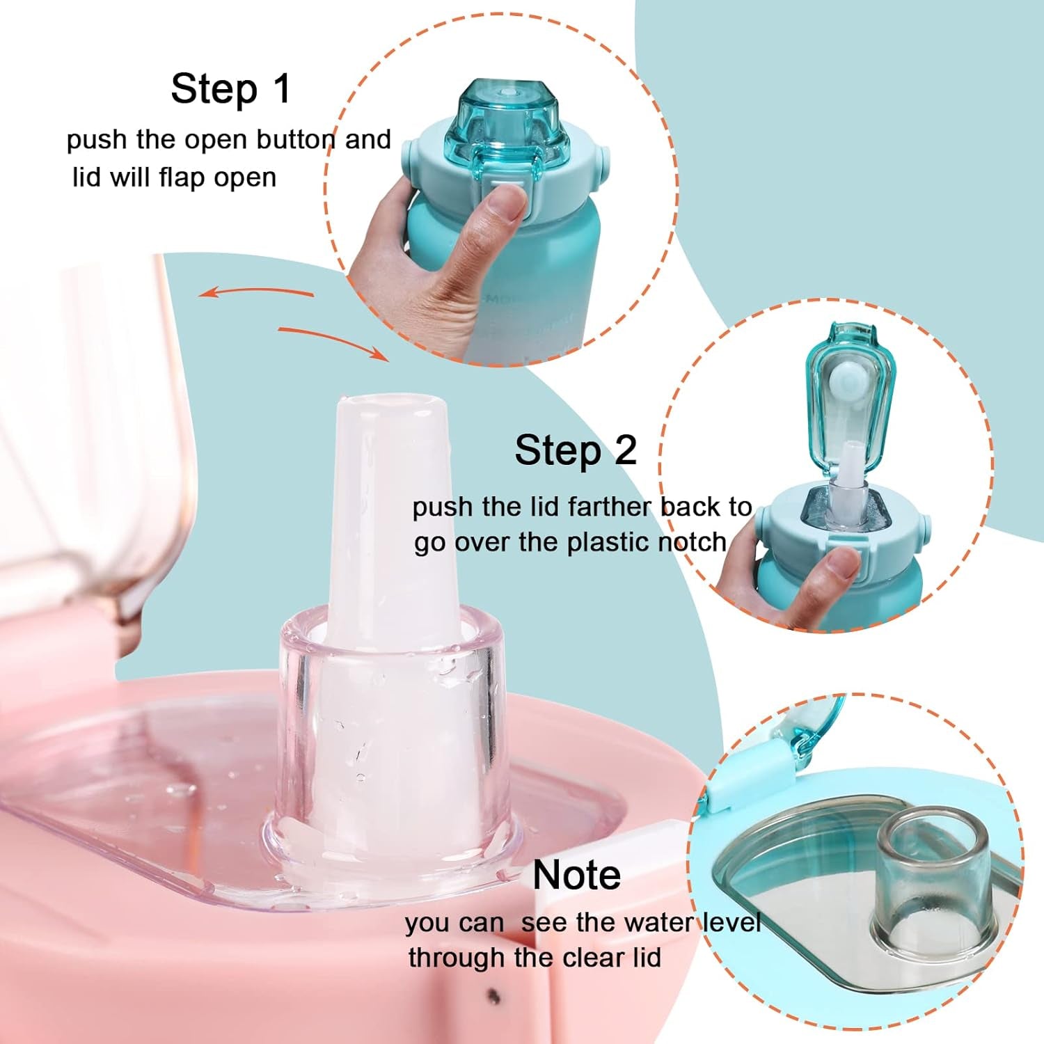 64 oz Motivational Water Bottle with Straw & Time Marker | Half-Gallon Leakproof BPA-Free Hydration Jug for Fitness, Gym, and Daily Use