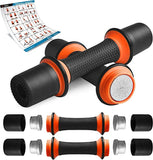7 Lbs. Dumbbell Weight Set - Adjustable Weight All-In-One Versatile Dumbbells for Women, Non-Slip Neoprene Ideal for Common Movement and Multi Functional Exercise, Home Gym Training