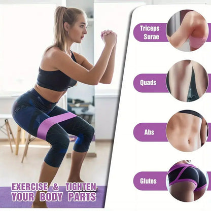 Fabric Resistance Bands for Legs and Butt Home Workout - Non Slip Booty Bands Set